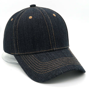 Cotton Denim Cap Baseball Hat Black