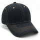 Cotton Denim Cap Baseball Hat Black