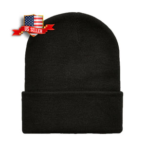 Black Ribbed Beanie